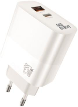 AKSBERRY (6900286930012) T45 45W PD/QC3.0 + кабель type c, белый