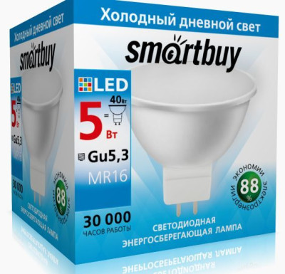 SMARTBUY (SBL-GU5.3-05-60K-N) LED-GU5.3LED-05W/6000