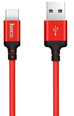 HOCO (6957531062875) X14 USB (m)-Type-C (m) 1.0м - красный/черный