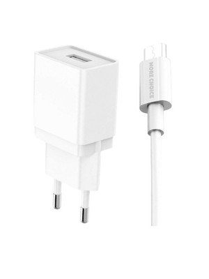 MORE CHOICE (4627151190914) NC33m СЗУ 1USB 1A для micro USB White