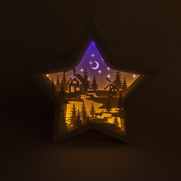FUNRAY "Night Star",цвет:тепл.бел.+гол.,14LED,э/п АА*3шт(не в комп),4,5В