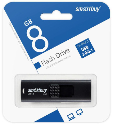 SMARTBUY (SB008GB3FSK) UFD 3.0/3.1 008GB Fashion Black черный