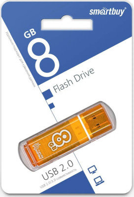 SMARTBUY (SB8GBGS-Or) 8GB GLOSSY SERIES ORANGE