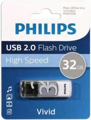 PHILIPS 32Gb VIVID2.0 Белый/Серый (FM32FD05B/97)