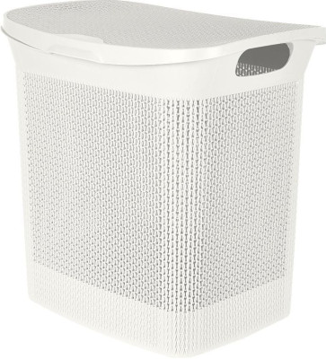 KEEPLEX KL410011048 Корзина для белья Ajur с откидной крышкой 35л 43х34х45см белое облако