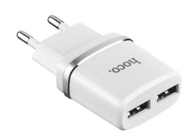 HOCO (6957531047759) C12 2USB 2.4A белый