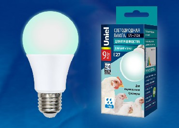UNIEL UL-00003190 для птиц LED-A60-9W/SCBG/E27/FR/DIM IP65 PLO65WH
