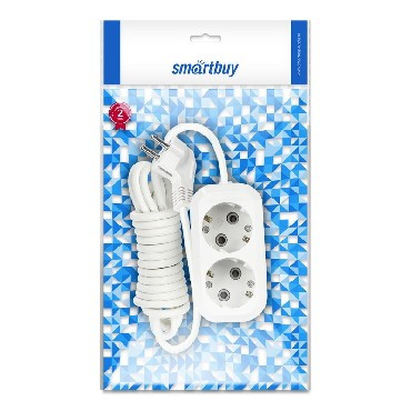 SMARTBUY (SBE-16-2-02-Z) 2 гнз х 2,0 м (16А/3.5кВт, ПВС 3х1.0)