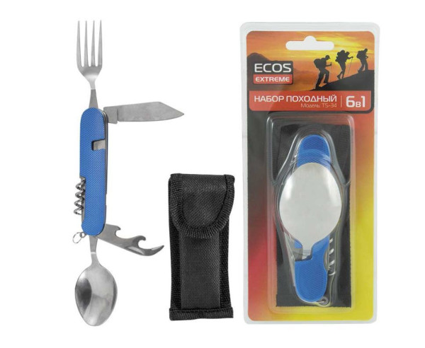 ECOS Набор походный 6 в 1 ECOS TS-34 синий 325134