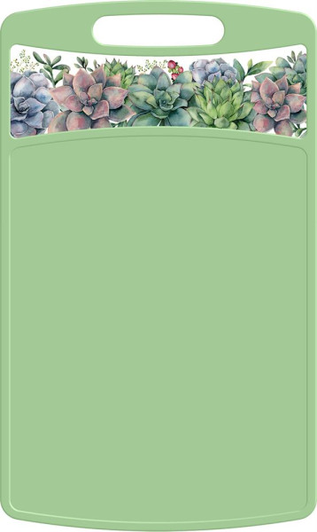 IDILAND Bergamo Botanica прямоугольная 335x220x4мм с декором (зеленый) 222132518/08