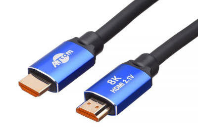 ATCOM (AT8883) Кабель HDMI 3 м (HIGH speed, Metal gold, блистер) 8K VER 2.1