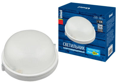 UNIEL UWL-R01 100W/E27 IP54 WHITE Круг