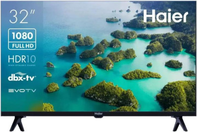 HAIER 32" Smart TV S2, FULL HD, черный, СМАРТ ТВ, Android TV