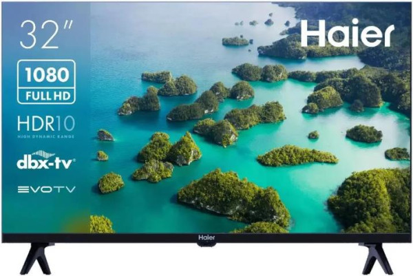 HAIER 32" Smart TV S2, FULL HD, черный, СМАРТ ТВ, Android TV