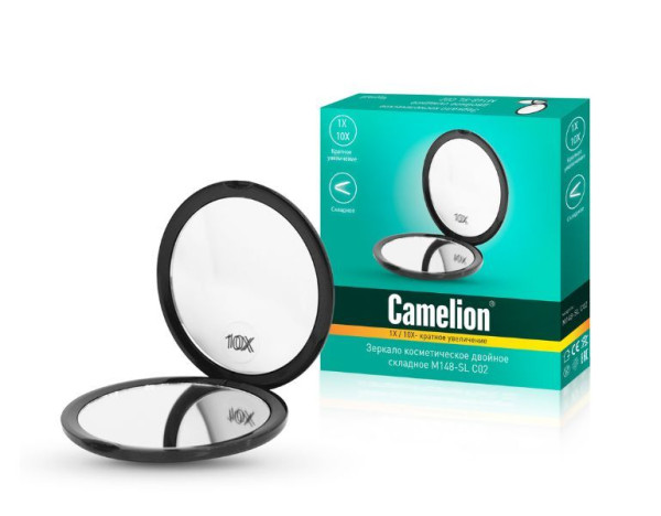 CAMELION (13000) M148-SL черный (Зеркало двойное складное, 1х/10х)