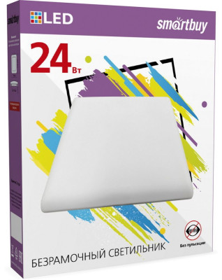 SMARTBUY (SBL-BDLS-24-65K) безрамочный BDLS квадрат 24Вт/6500К