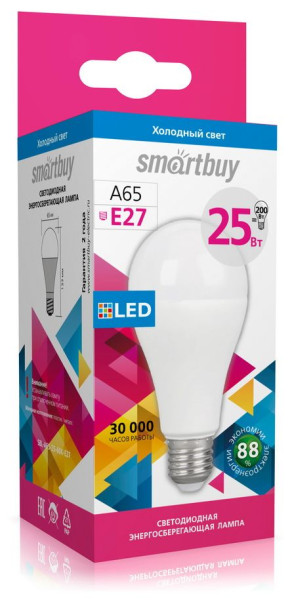 SMARTBUY (SBL-A65-25-60K-E27) A65-25W/6000/E27