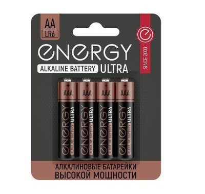 ENERGY Батарейка алкалиновая Energy Ultra LR03/4B (АAА) (104406)