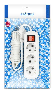 SMARTBUY (SBE-16-3-07-ZS) 3 гнз х 7,0 м (16А/3.5кВт, ПВС 3х1.0)