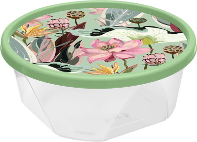 IDILAND Botanica для продуктов круглый 0,4л с декором (зеленый) 222132718/08