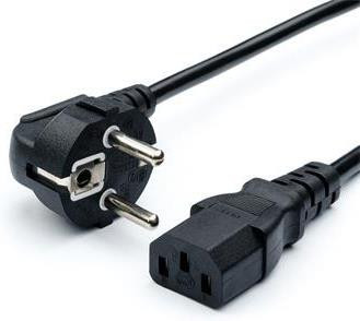 GOPOWER (00-00024054) кабель питания евровилка CEE 7/7-C13 (f) 1.8м ПВХ 0.75мм черный (1/10/160)