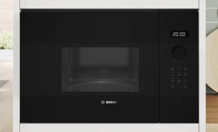 Встраиваемая микроволновая печь Bosch BFL524MB2 Serie 4, 20 л, 800 Вт, чёрная
