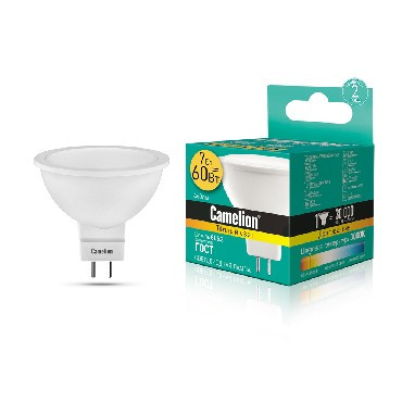 CAMELION LED7-JCDR/830/GU5.3 (Эл.лампа светодиодная 7Вт 220В)