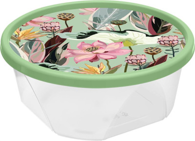 IDILAND Botanica для продуктов круглый 0,85л с декором (зеленый) 222132918/08