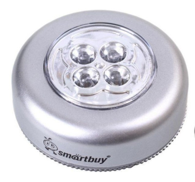 SMARTBUY (SBF-831-S) PUSH LIGHT, серебро