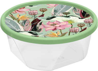 IDILAND Botanica для продуктов круглый 1,4л с декором (зеленый) 222133118/08