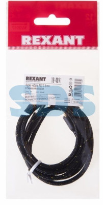 REXANT (18-4071) АУДИОКАБЕЛЬ AUX 3.5 ММ В ТКАНЕВОЙ ОПЛЕТКЕ 1 М ЧЕРНЫЙ