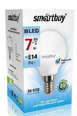 SMARTBUY (SBL-P45-07-40K-E14) P45-07W/4000/E14 (10)