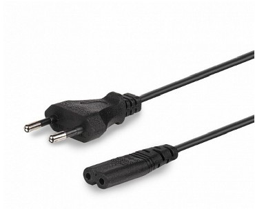 GEMBIRD/Cablexpert (00894) PC-184/2-1.8М, 1.8м, CEE 7/16 - C7, 2-pin, 2.5А, черный (5)