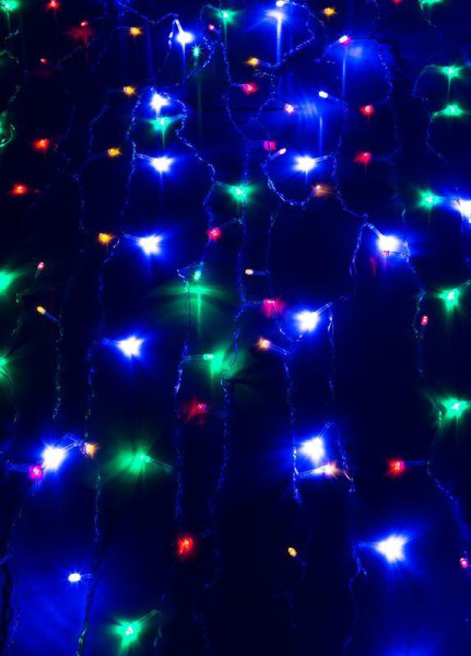 КОСМОС KOC_CUR-V106 Занавес1,5*1,5 м- RGB, 8функ ,144led