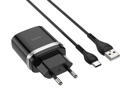 HOCO (6931474716293) C12Q 1USB 3.0A QC3.0 TYPE-C 1м черный