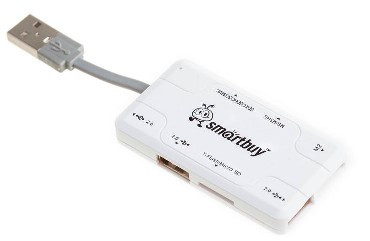 SMARTBUY SBRH-750-W хаб + картридер белый