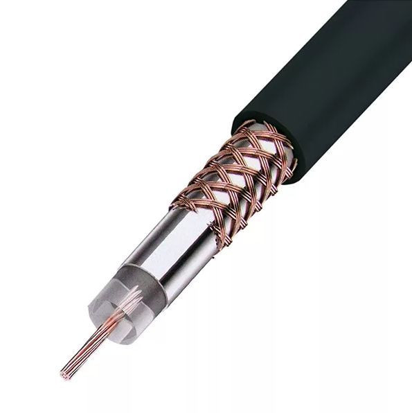 REXANT (01-2003) КАБЕЛЬ КОАКСИАЛЬНЫЙ RG-58 A/U, 50 ОМ, CU/AL/CU, 64%, БУХ 100 М, ЧЕРНЫЙ