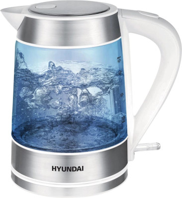 HYUNDAI HYK-G3606 1.7л. 2200Вт белый/прозрачный (стекло)