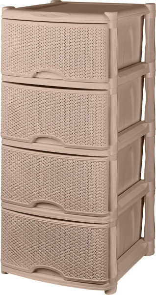 KEEPLEX KL377312015 Комод Rattan четырехсекционный 50х41,5х55,5см морской песок