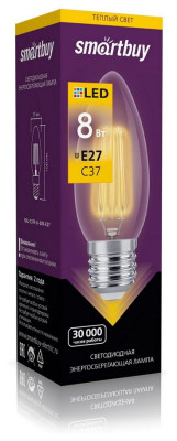 SMARTBUY (SBL-C37F-8-30K-E27) C37-8W/3000/E27