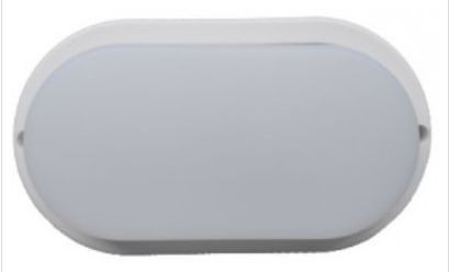 ECOLA DPLD12ELC LED ДПП светильник Овал накладной IP65 матовый белый 12W 220V 6500K 160X90X45