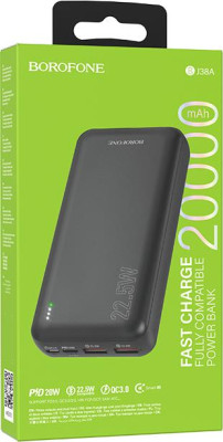BOROFONE (6941991105586) BJ38A Black 20000mAh 2USB