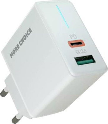 MORE CHOICE (4610196408649) NC61 СЗУ 1USB+1USB-C 3.0A PD 20W+QC3.0 быстрая зарядка White