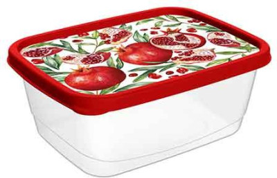 IDILAND Optima Scarlet для продуктов прямоугольный 1,5л с декором (красный) 221153806/03