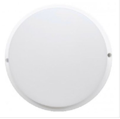 ECOLA DMRV12ELC LED ДПП светильник с датчиком движения Круг накладной IP65 матовый белый 12W 220V 4200K 155X45