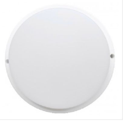 ECOLA DMRV12ELC LED ДПП светильник с датчиком движения Круг накладной IP65 матовый белый 12W 220V 4200K 155X45