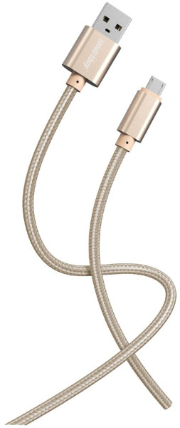SMARTBUY (iK-12-S02g) S02 MicroUSB золотистый, 3 А, 1 м