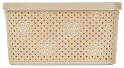 HOBBY LIFE HL041259L Ящик для хранения DIAMOND латте 3.5л с крышкой