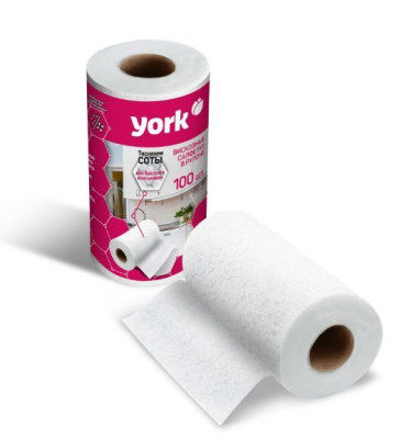 YORK салфетка вискозная 100 шт. в рулоне (25х22,5) 020430