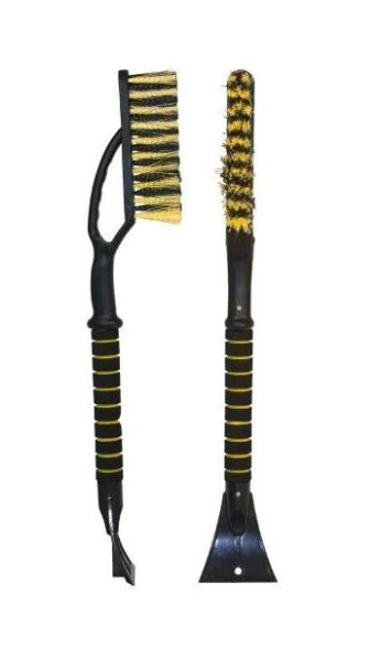 BLACK&BLUE ВВ1002 Щетка для снега cо скребком поролоновая ручка, цветная (65см) 44383